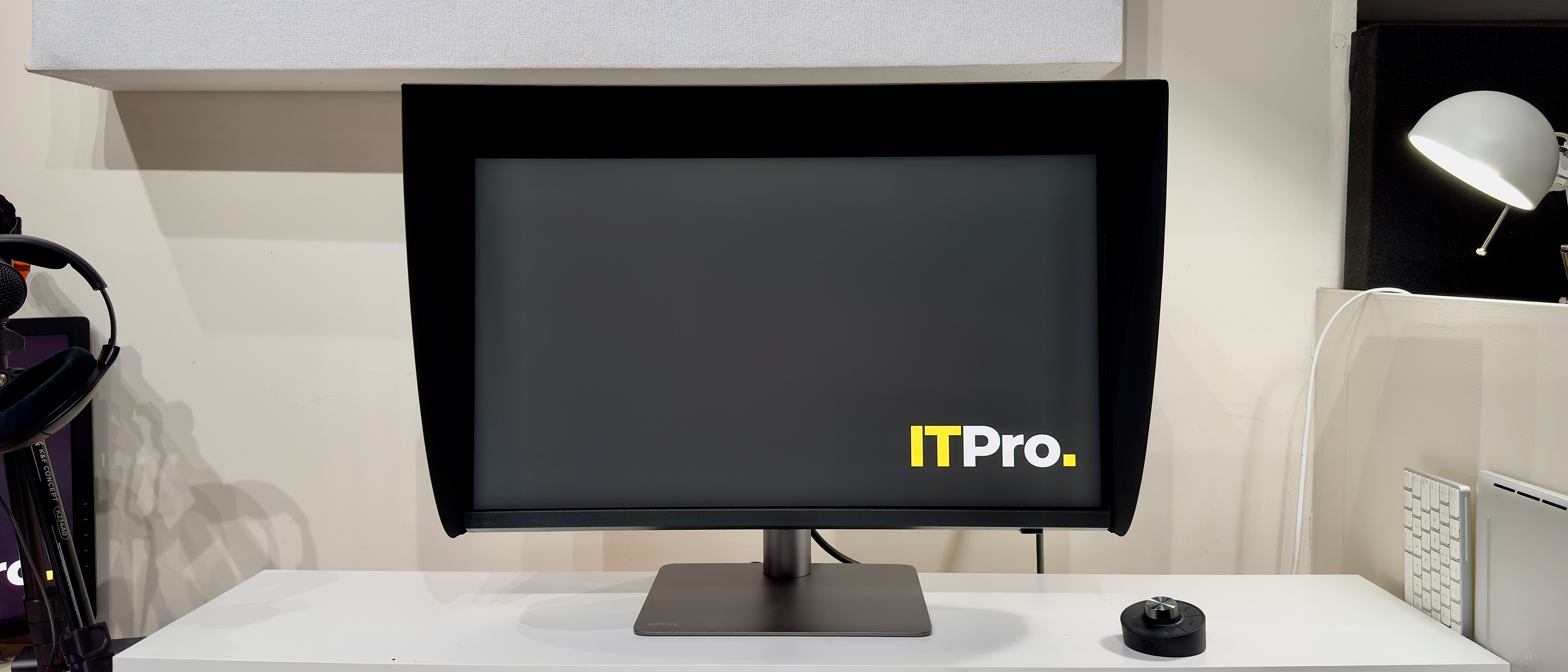 The BenQ PD2770U monitor on a desk