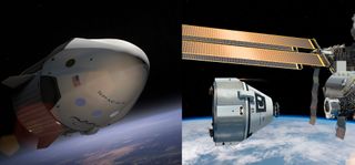 NASA has picked SpaceX's Dragon Version 2 manned spacecraft (left) and Boeing's CST-100 space capsule to fly American astronauts to and from low-Earth orbit from U.S. soil for the first time since the shuttle fleet's retirement in 2011.
