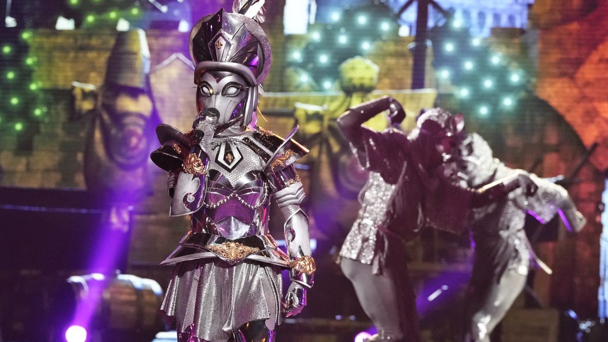 Royal Knight performs on The Masked Singer season 12