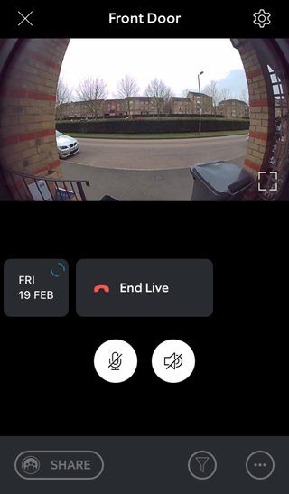 Ring Video Doorbell 3 Plus live view