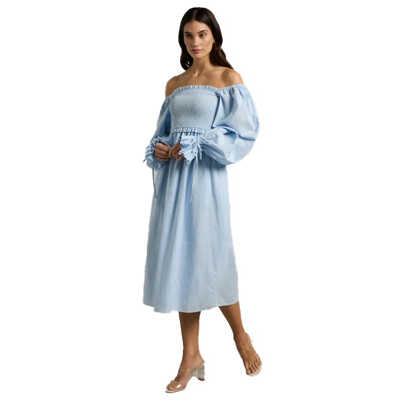 pale blue smock dress, holland cooper