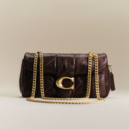 Coach Tabby bag in quilted red with gold chain