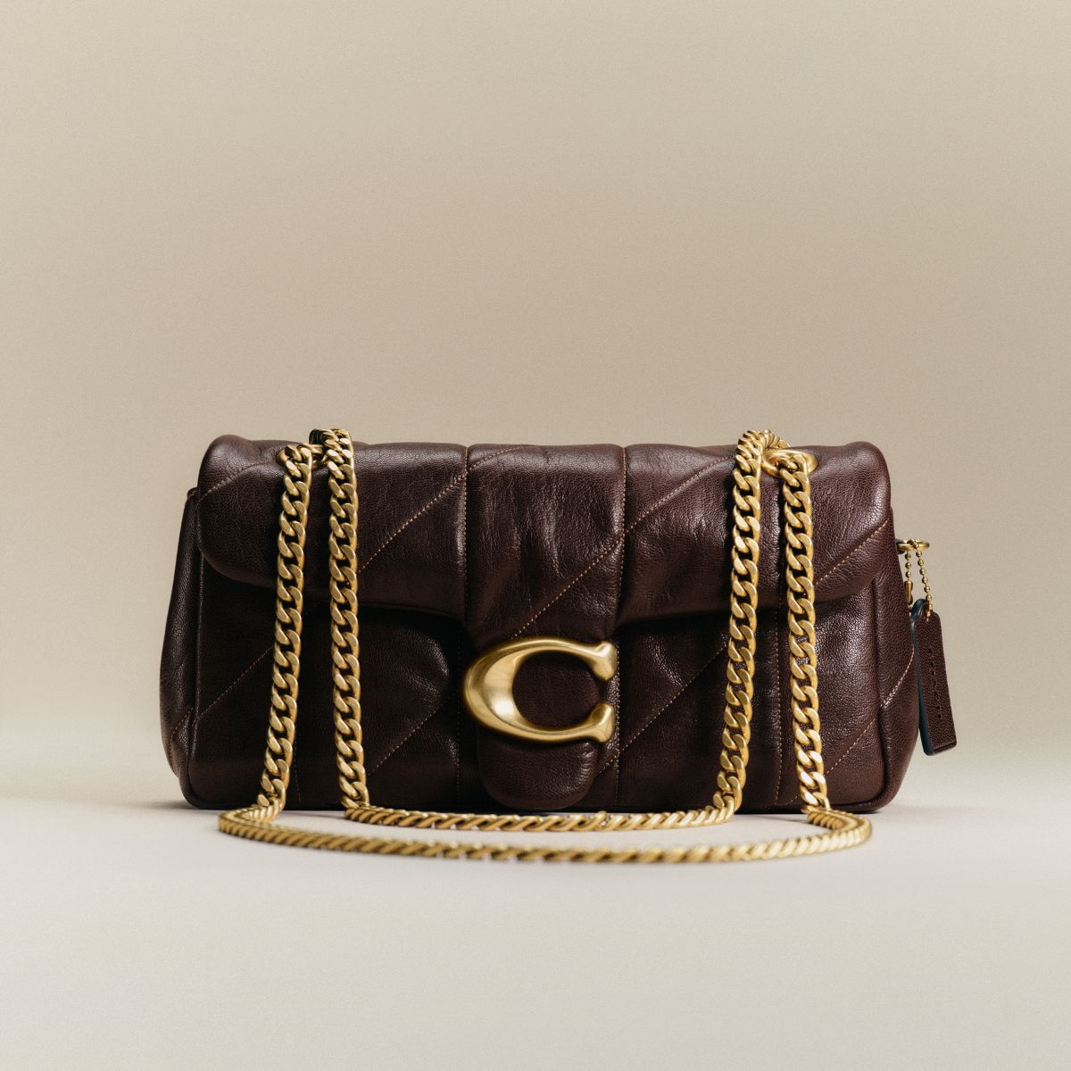 Coach Tabby bag in quilted red with gold chain