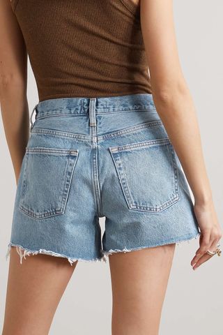 AGOLDE , Parker Distressed Denim Shorts