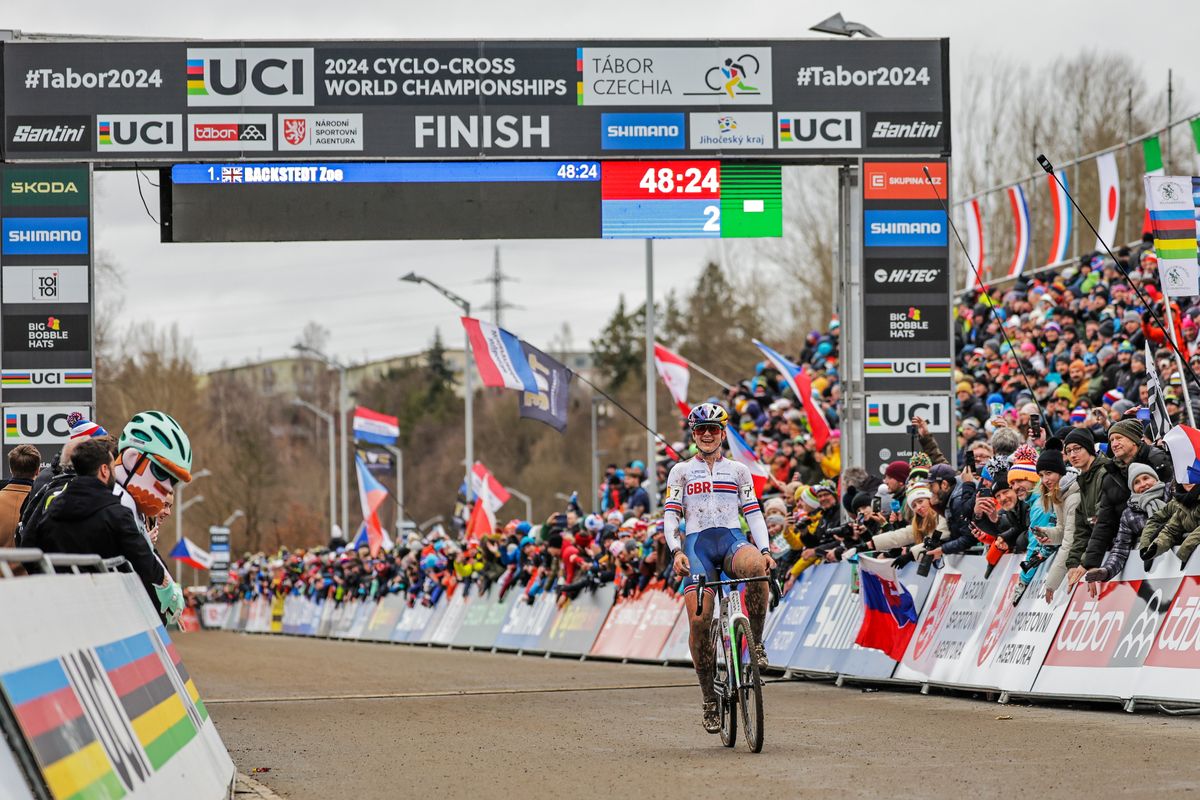 Zoe Backstedt crossed the line alone