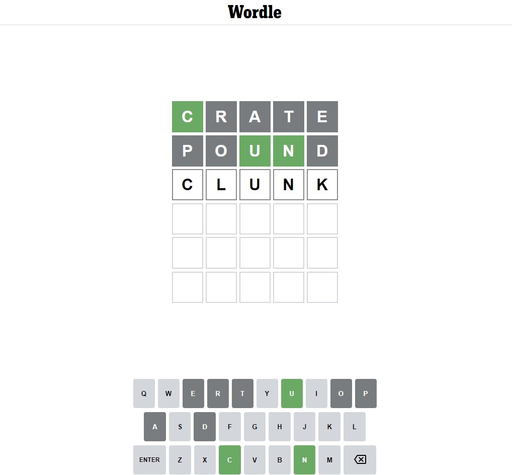 Wordle 298 Third Guess