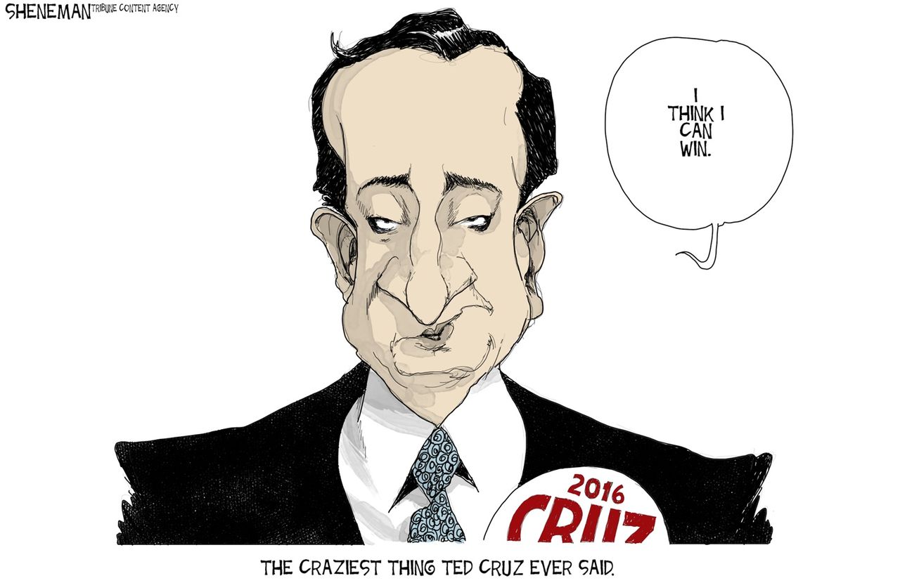 Political cartoon U.S. Ted Cruz 2016