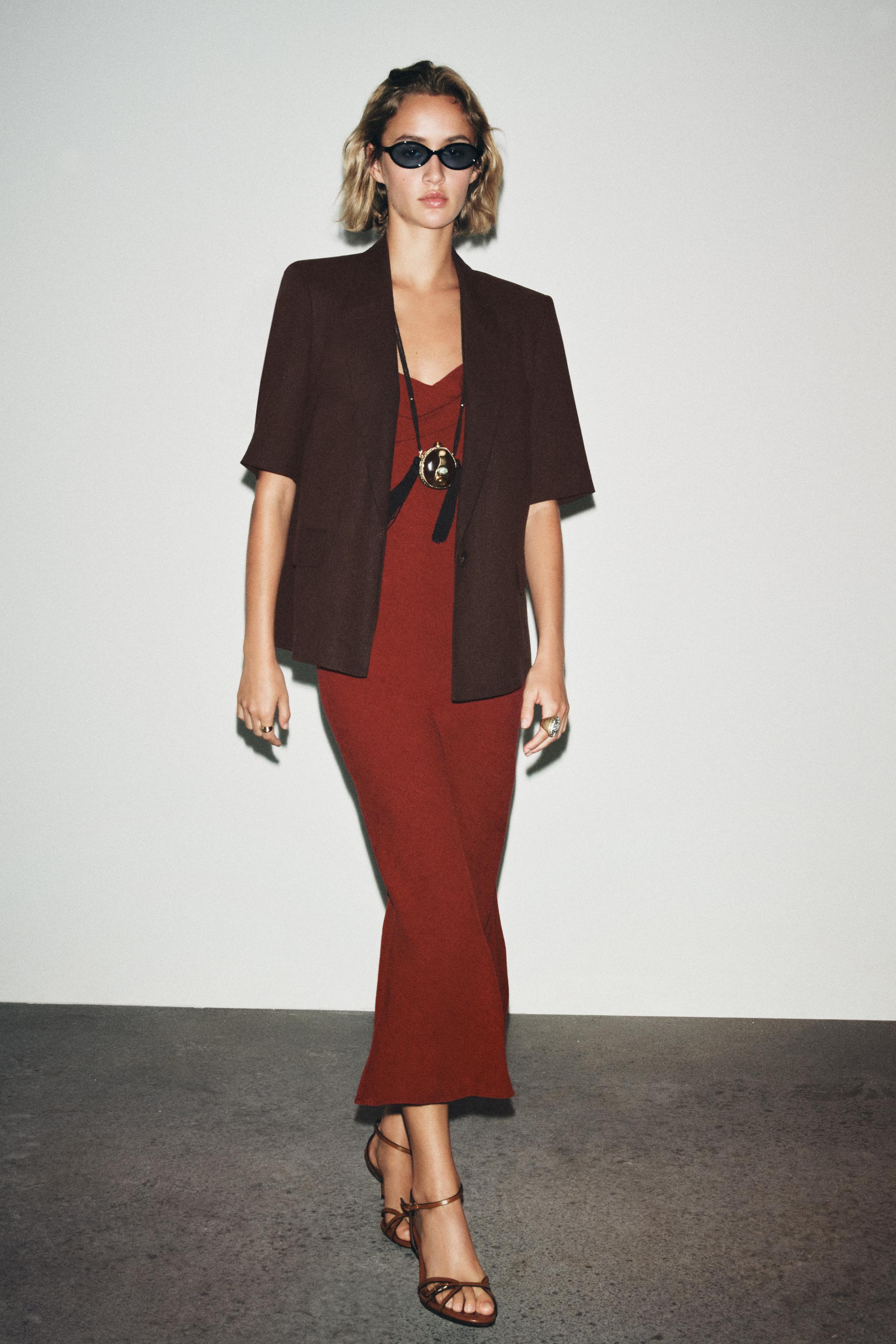 Short Sleeve Linen Blazer