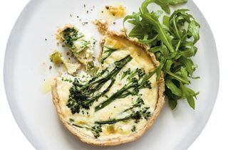 Walnut broccoli and gruyere tarts