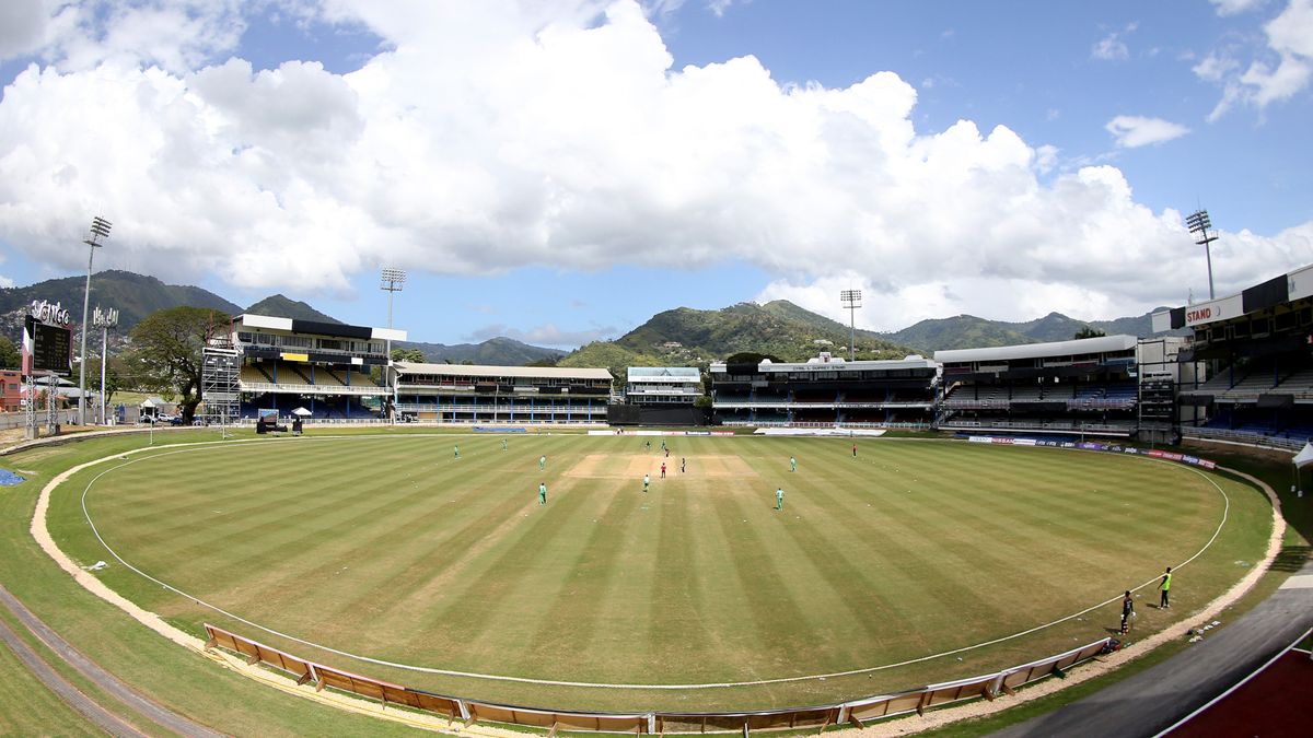 A general view of ODI cricket at Queen&#039;s Park Oval in Port of Spain, Trinidad