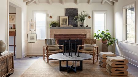 living room with antique and vintage furniture 