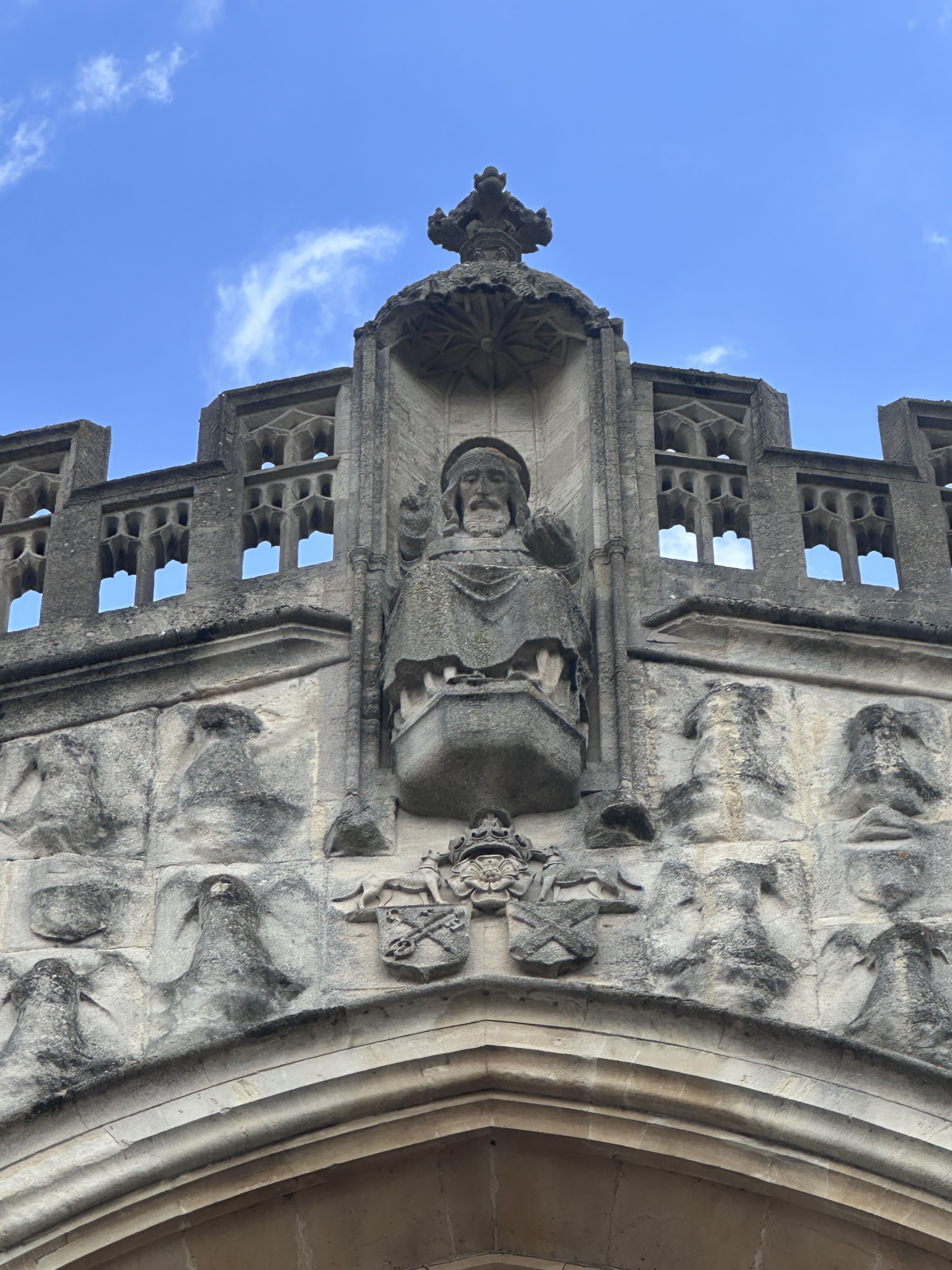 A photo of church stonework shot on the iPhone tele lens at 6x zoom