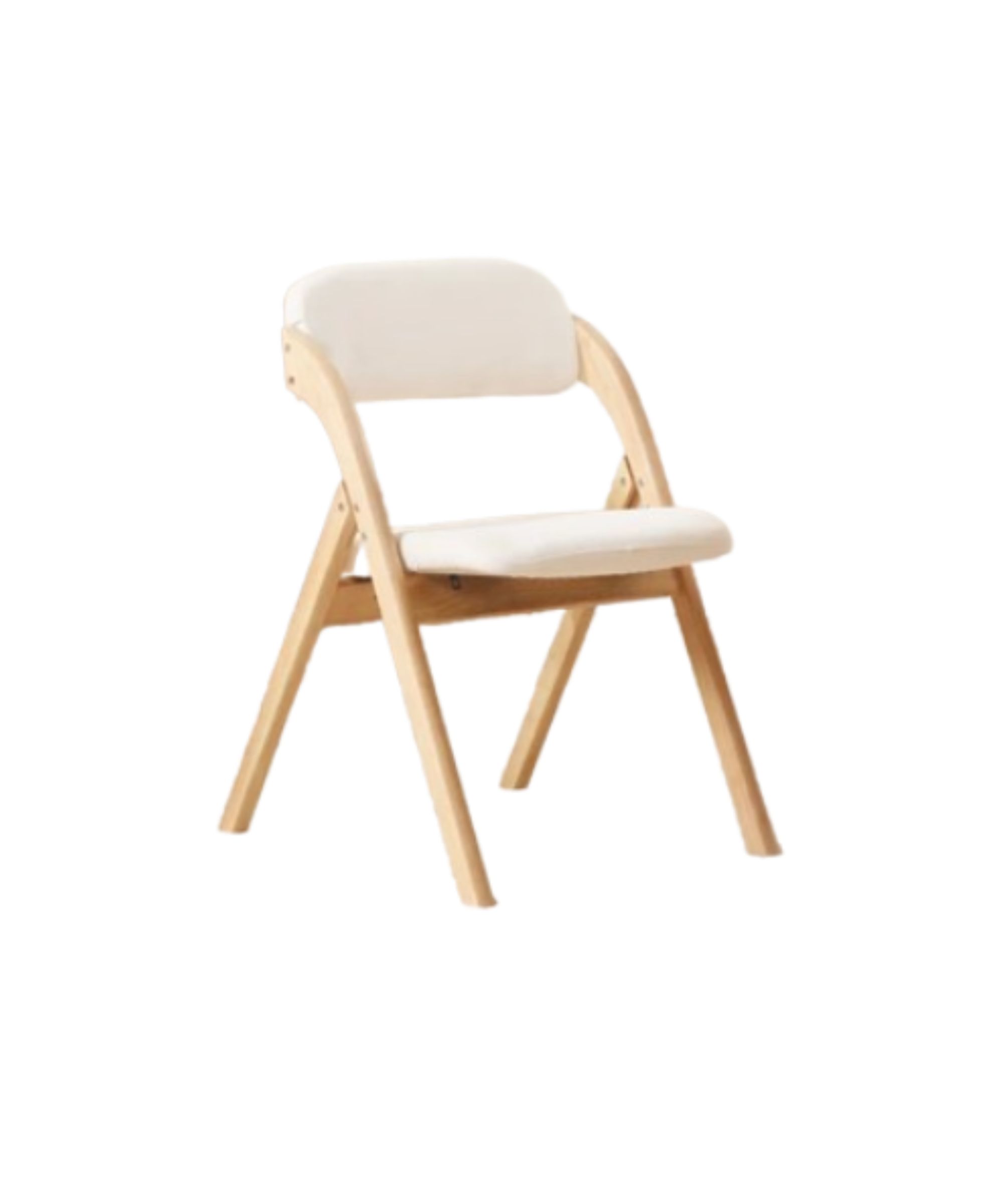 A folding upholstered chair