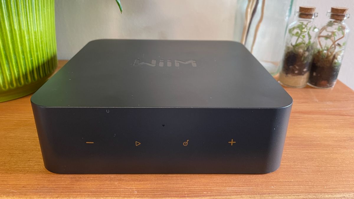 Music streamer: WiiM Pro Plus on shelf