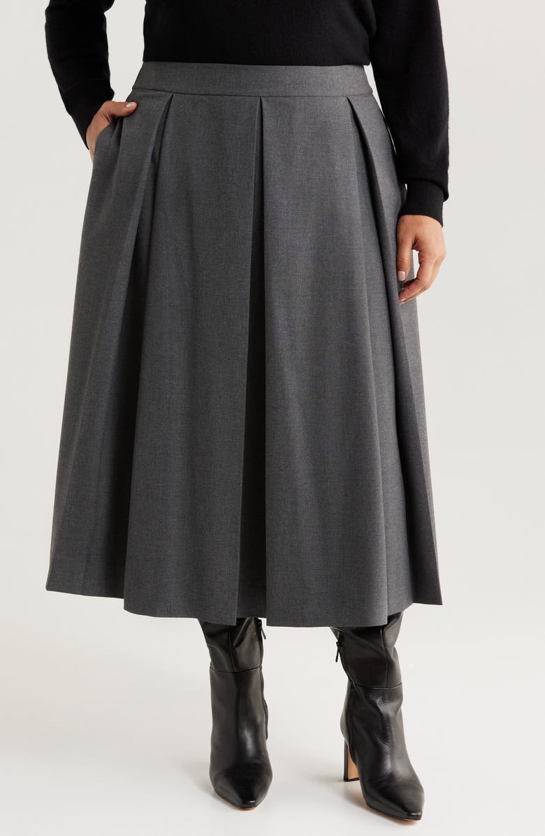 Pleated Midi Skirt