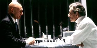 Professor X and Magneto playing chess in first X-Men movie