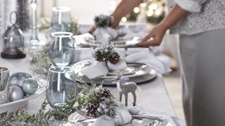 Christmas table setting by John Lewis & Partners