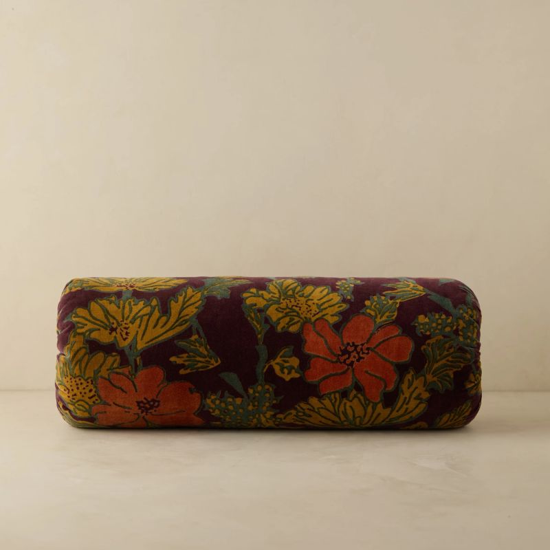 jewel-toned bolster pillow