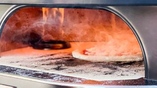 Gozney Dome pizza in oven