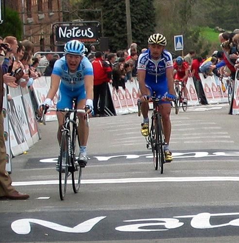 Fabian Wegmann looking less relaxed than Bettini