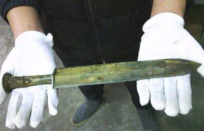 The sword found at the site