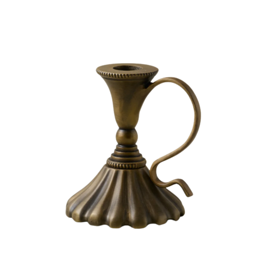 Anna Antique Brass Taper Holder