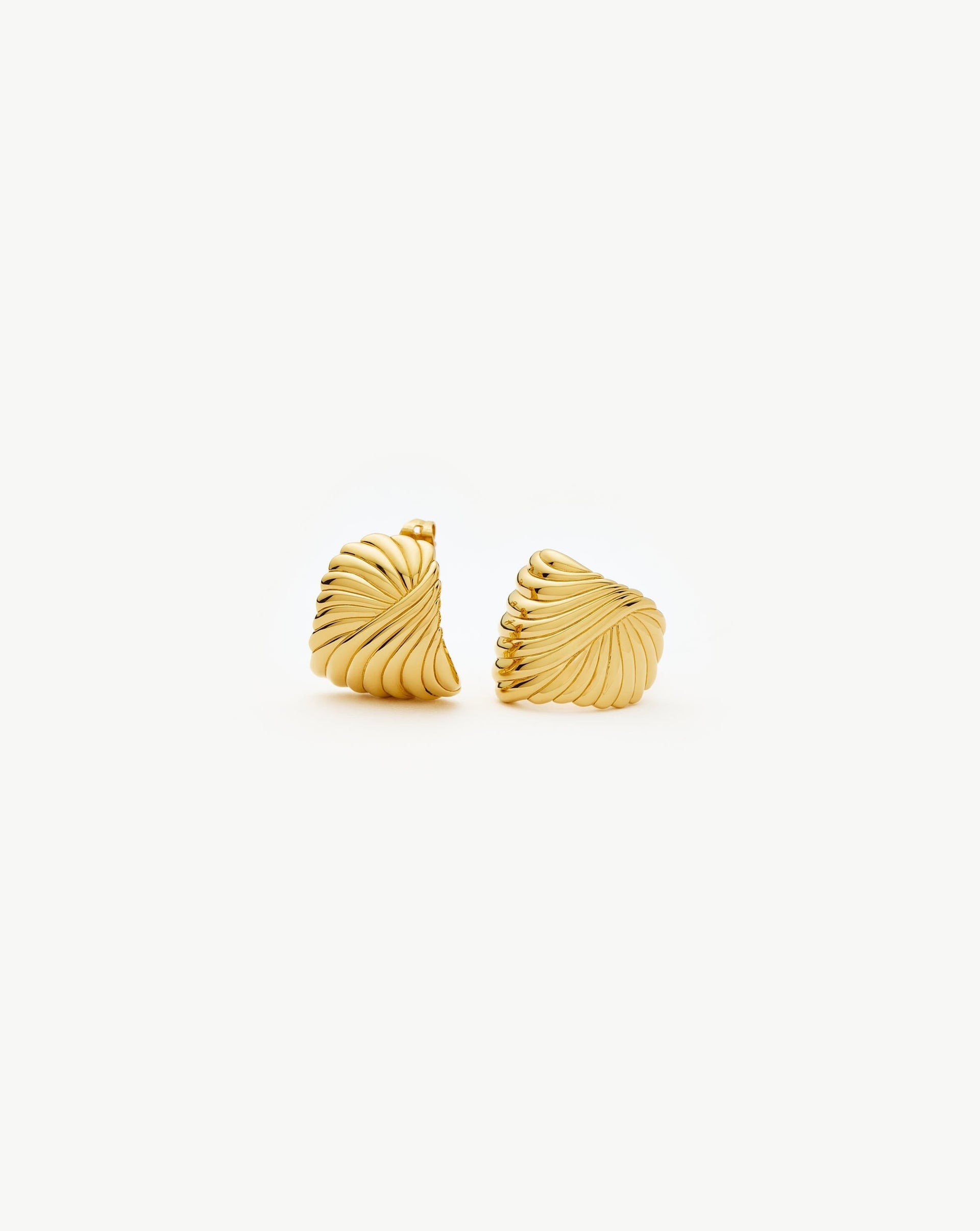 Ripple Stud Earrings | 18ct Gold Plated - 18ct Gold Plated