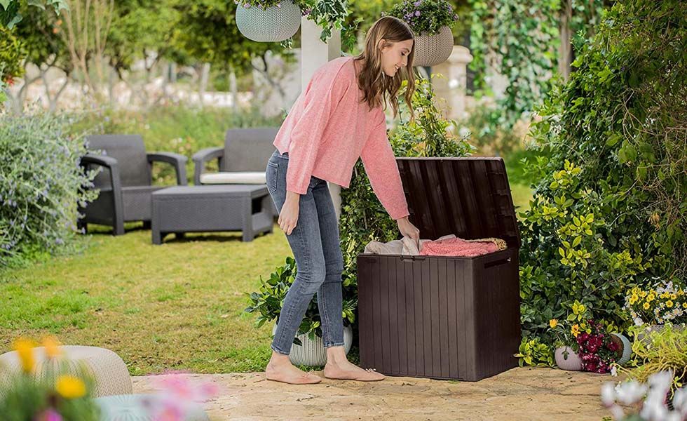 Garden storage box on sale at Wickes