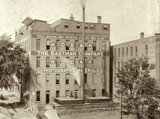 Eastman Kodak Company factory and offices on State Street in Rochester in 1891