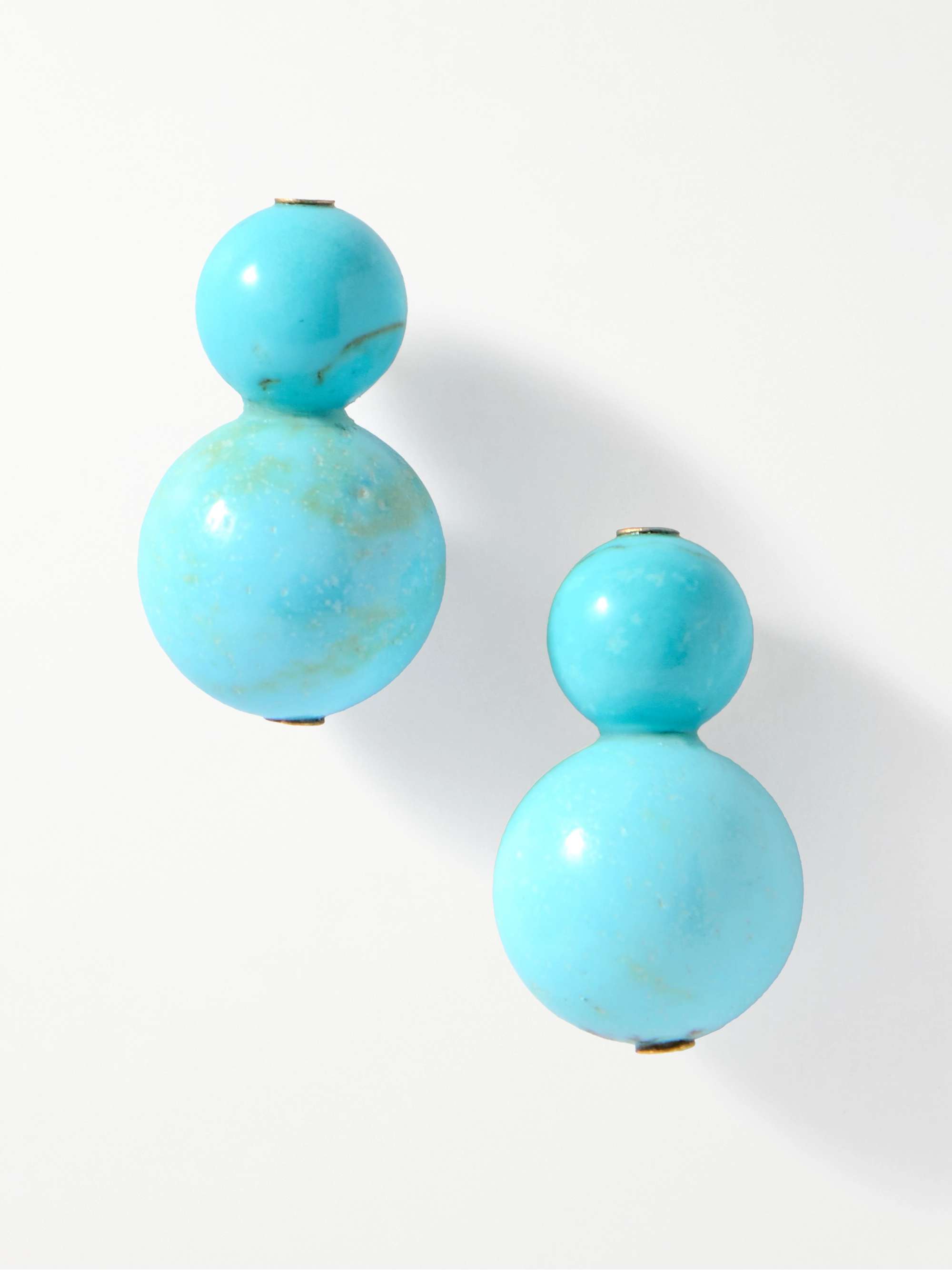 Cara Gold-Tone Turquoise Earrings