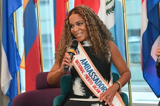 Sunny Hostin, co-host of ‘The View,’ moderated a panel on WABC New York’s coverage of the National Puerto Rican Day Parade. 