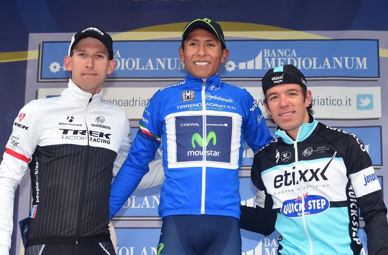 The final podium of the 2015 Tirreno-Adriatico