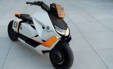 White and orange electric scooter