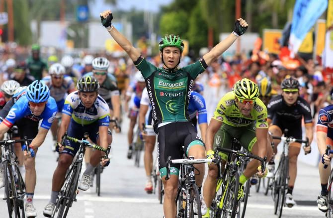 Coquard (Europcar) wins Stage 9 ahead of Francesco Chicchi and Allan Davis