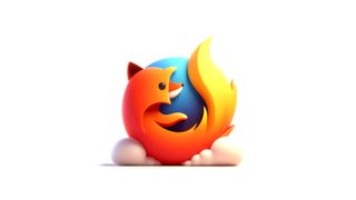 Firefox logo in 3D generated with Bing Image Generator (Powered by Dall.E 3)