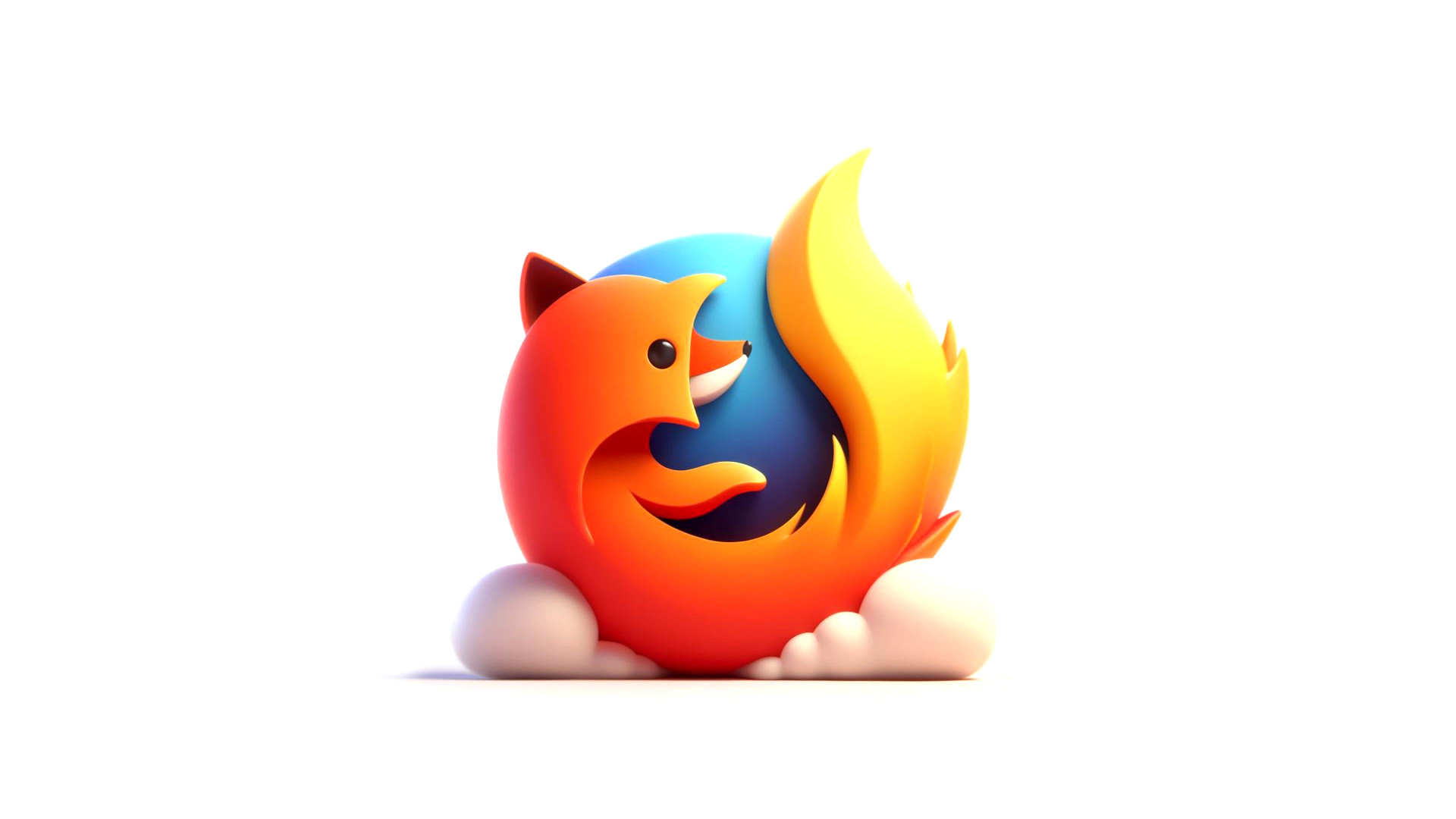 Firefox logo in 3D generated with Bing Image Generator (Powered by Dall.E 3)