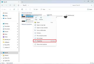 FIle Explorer drive properties