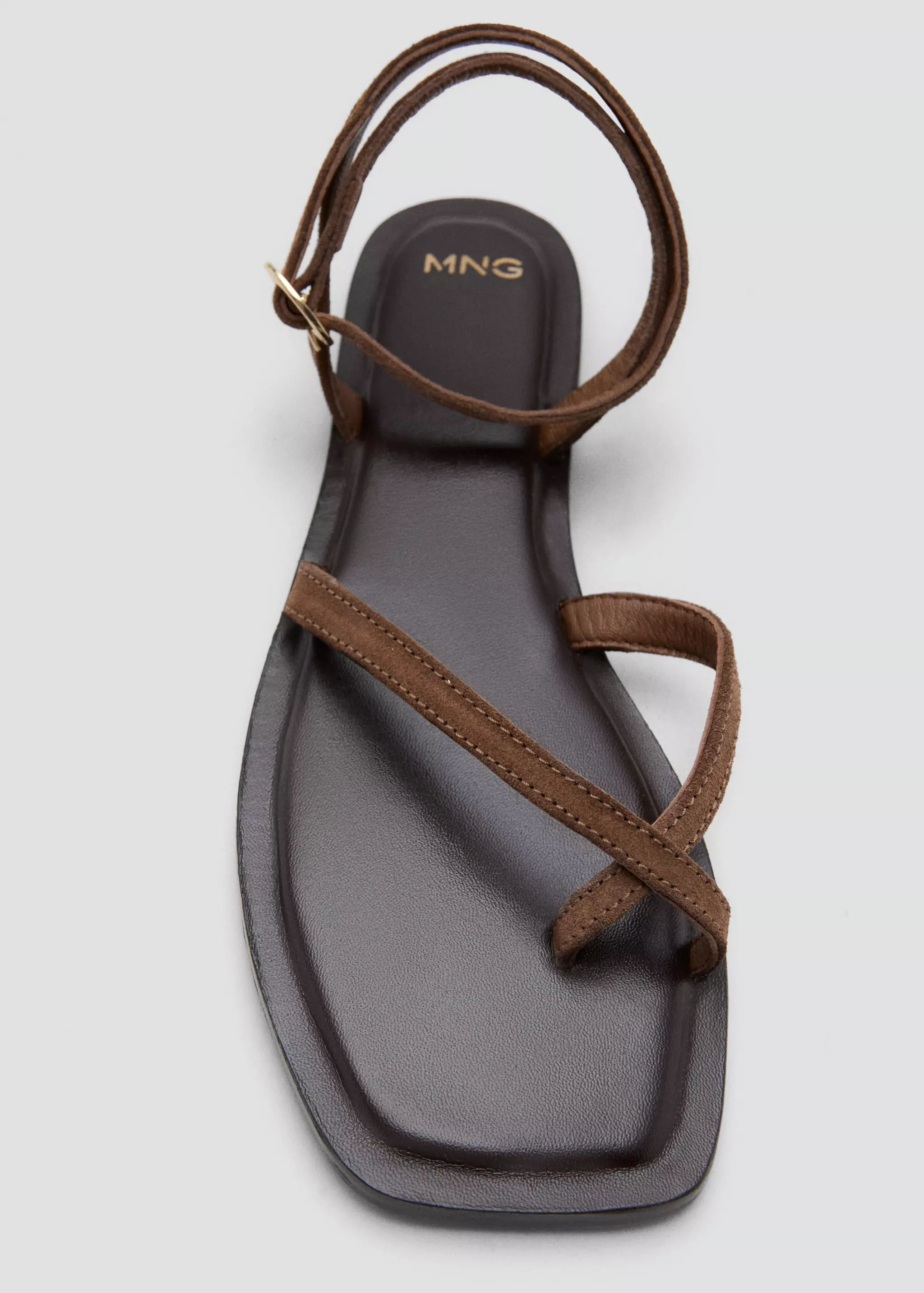 Cross-Strap Leather Sandals - Women | Mango United Kingdom