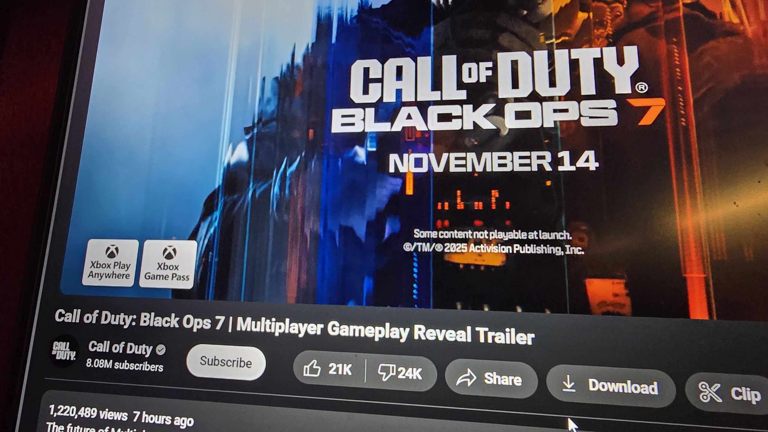 Call of Duty Black Ops 7 multiplayer reveal trailer