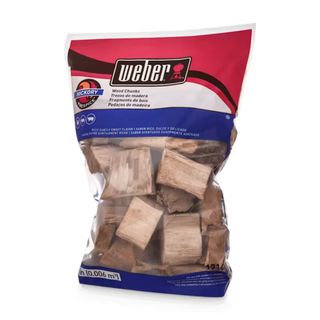 A bag of Weber Hickory chunks