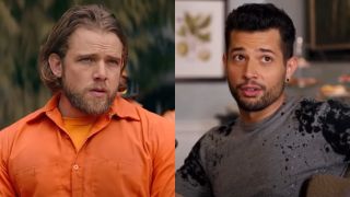 A screenshot of Max Thieriot in Fire Country and Rafael De La Fuente in Dynasty.
