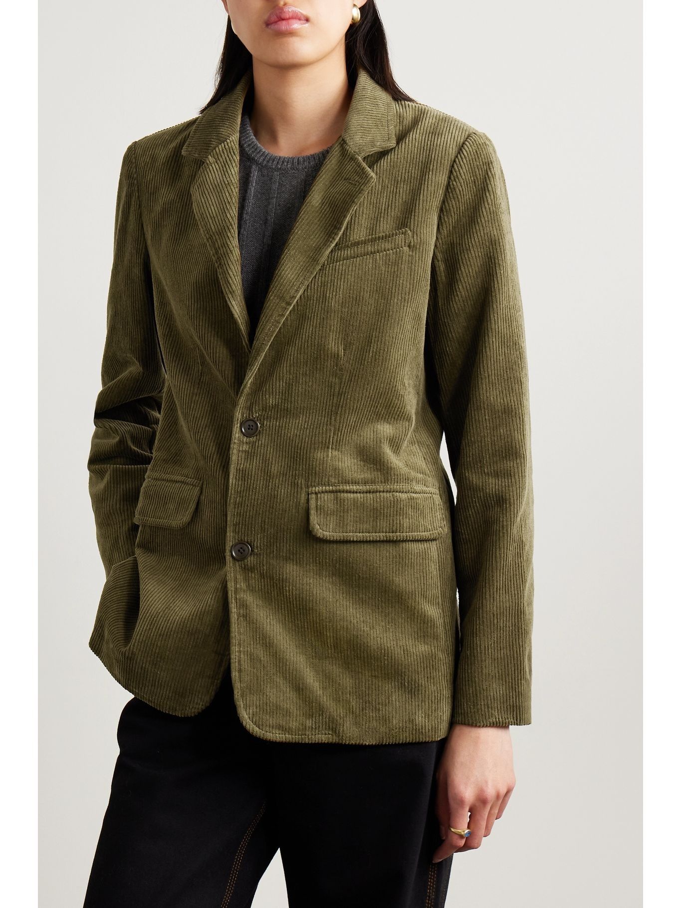Green corduroy Alex Mill blazer