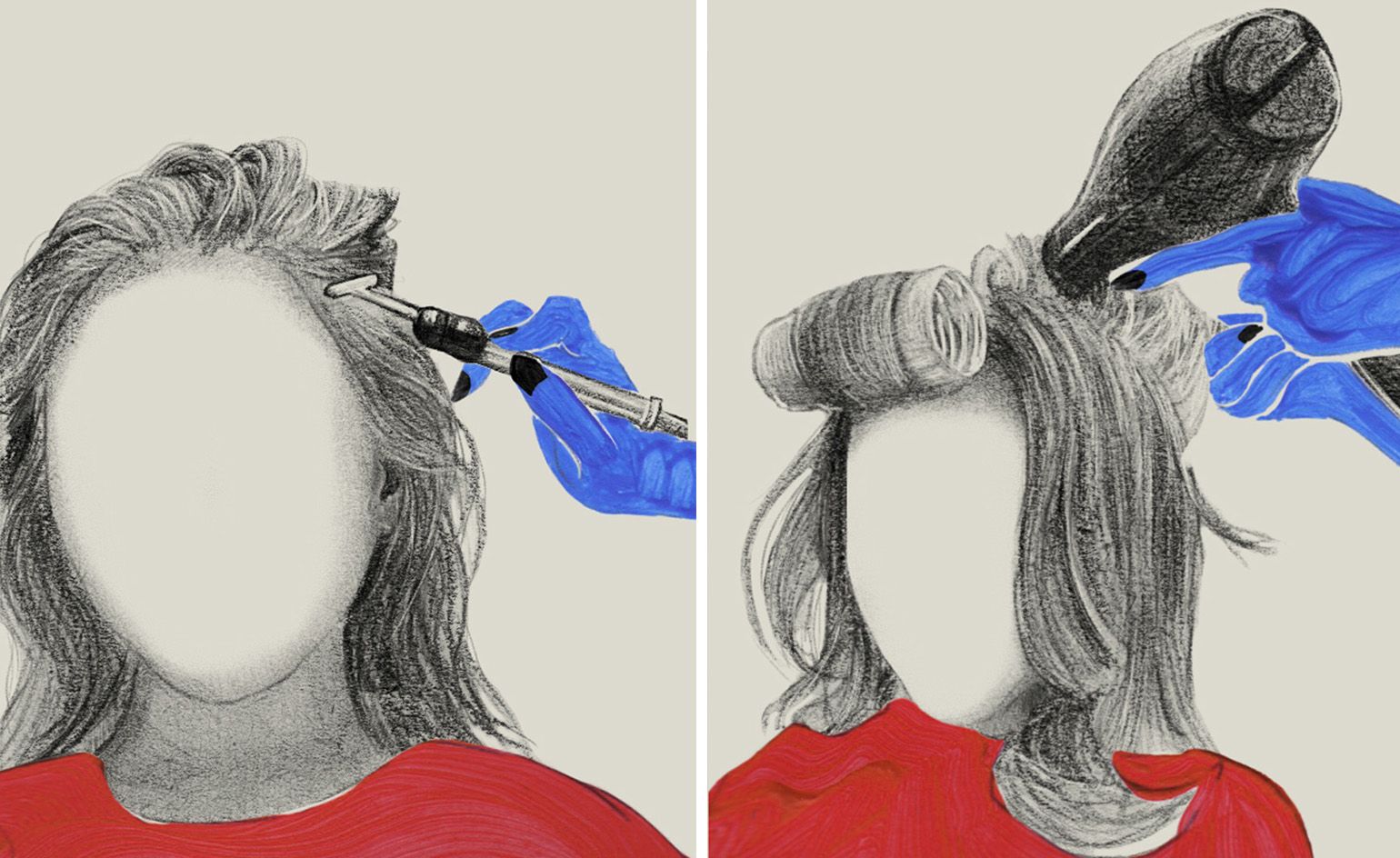 Hair treatment illustrations