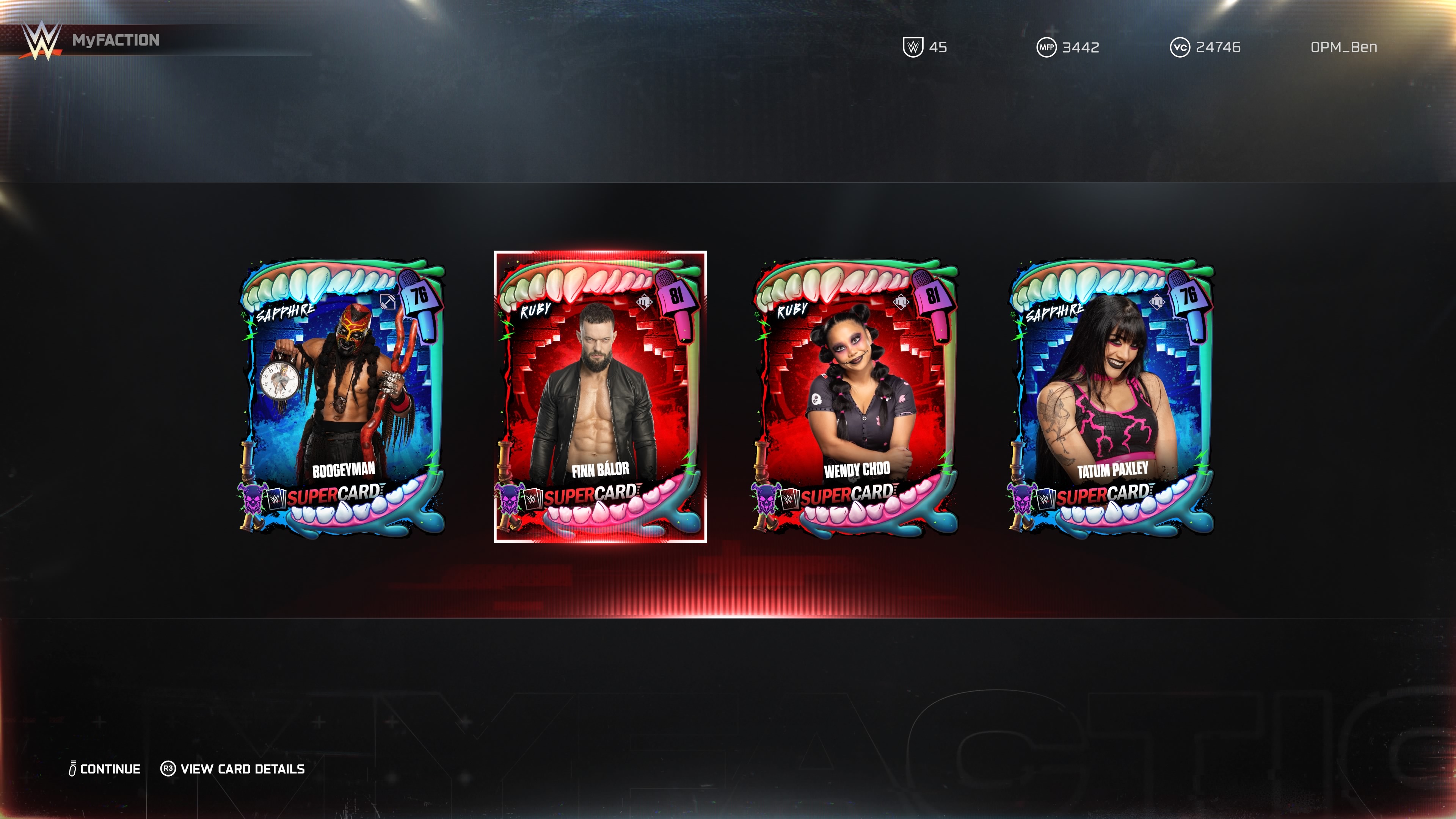 Four additional cards accessed using WWE 2K25 locker codes