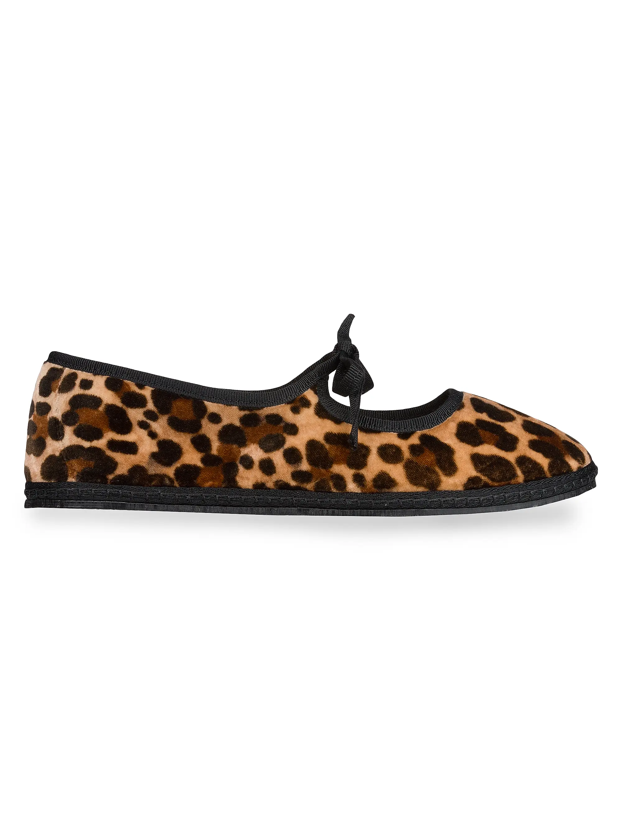 Timeless Brigitte Tiepolo Leopard Cotton Velvet Slippers