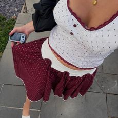 Assistant Annie Wheatland-Clinch in Mode Mischief two piece