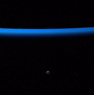 Glowing Moon from ISS