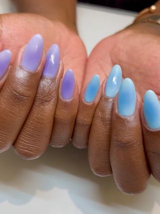 Purple and blue ombre nails