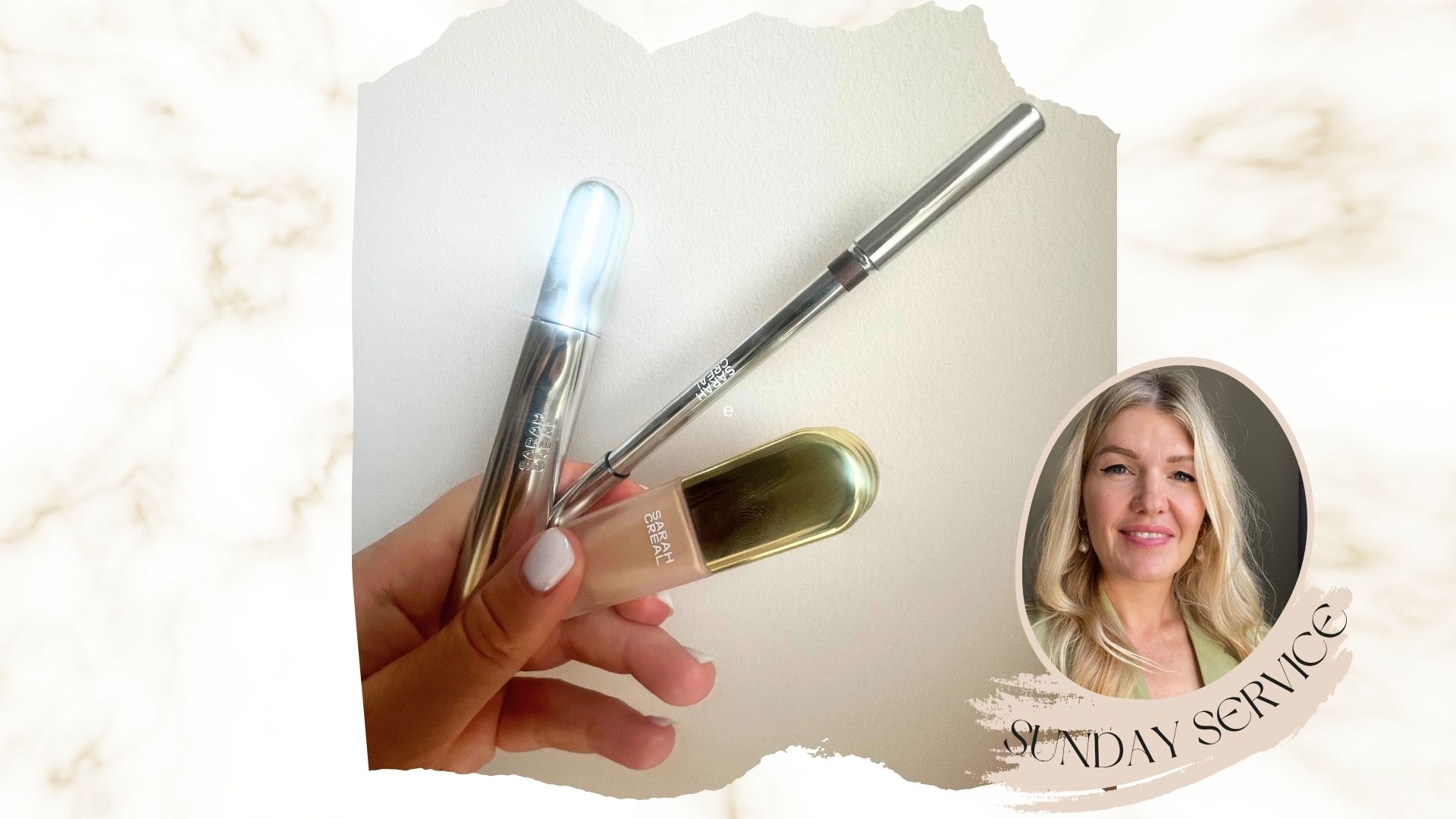 beauty editor fiona mckim pictured wearing Sarah cream mascara, eyeliner and concealer