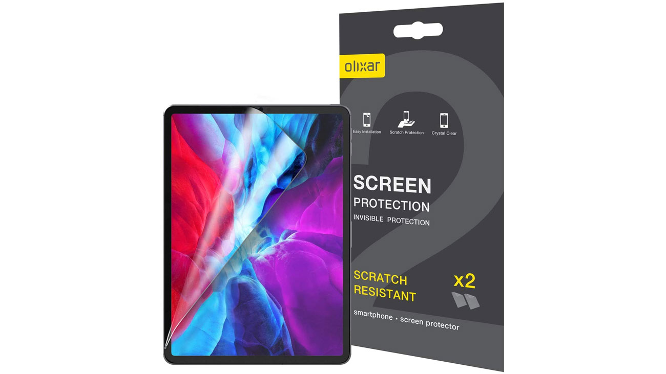 Product shot of one of the best iPad screen protectors: Olixar Screen Protector